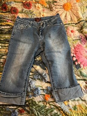 Angels Washed Blue Cropped Denim Jeans